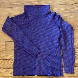 Mountain Hardware Purple Striped Mock Neck Sweater Women’s Small